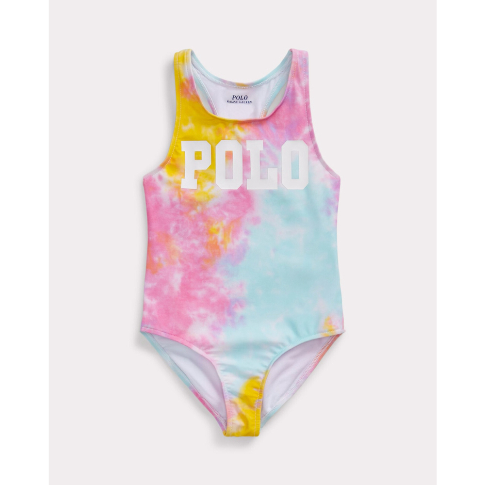 NWOT Polo Ralph Lauren Girls Logo Ombré One Piece Swimsuit Tie-Dye $65 - Size 4